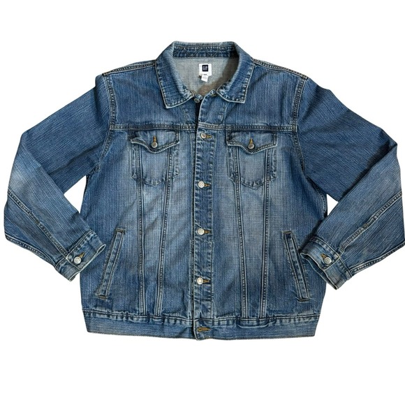 Vintage Gap Jean Denim Jacket Button Up Pockets Men's XL 100% Cotton VGUC - Picture 1 of 11